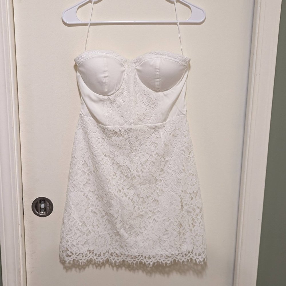Women's New with Tags Fate White Strapless Lace Dress Size Large